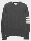 Diagonal Classic Cashmere Knit Top Grey - THOM BROWNE - BALAAN 4