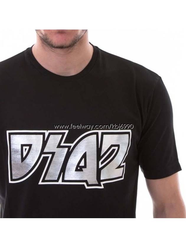 Men's DSQ Silver Logo Short Sleeve TShirt Black S74GD0055 - DSQUARED2 - BALAAN 4