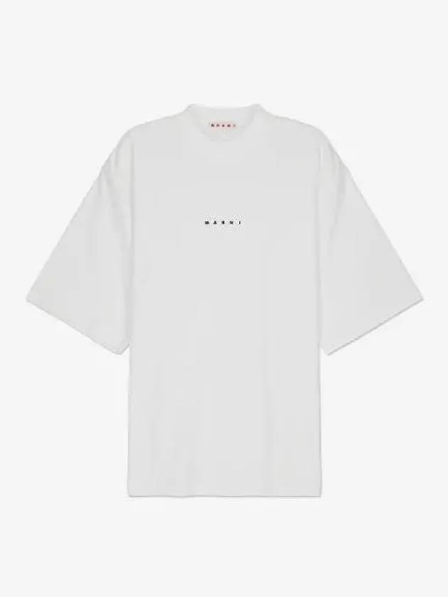 Logo Organic Cotton Short Sleeve T-Shirt White - MARNI - BALAAN 2