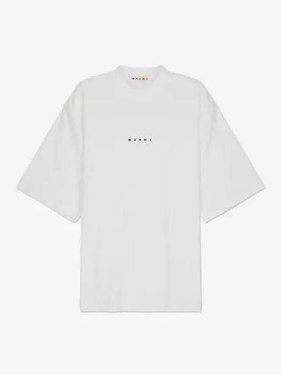 Logo Organic Cotton Short Sleeve T-Shirt White - MARNI - BALAAN 2