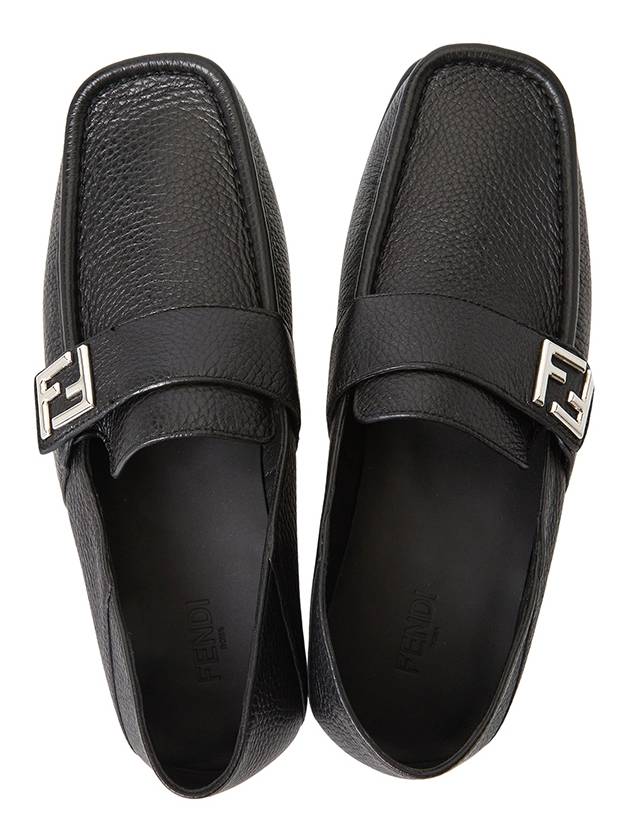 shoes FF Squared leather loafers 7D1648 AQ6K F0QA1 square leather loafers - FENDI - BALAAN 3
