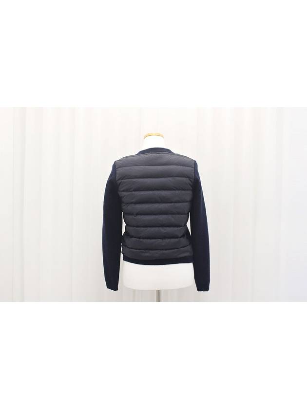 Women s padded knit zip up jacket navy size - MONCLER - BALAAN 4