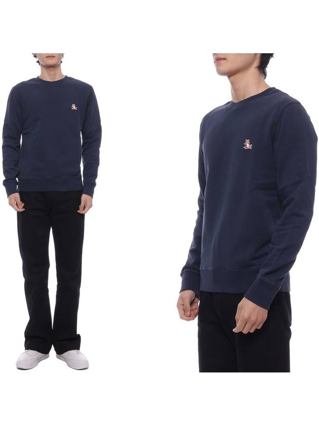 Chillax Patch Regular Sweatshirt Ink Blue - MAISON KITSUNE - BALAAN 3