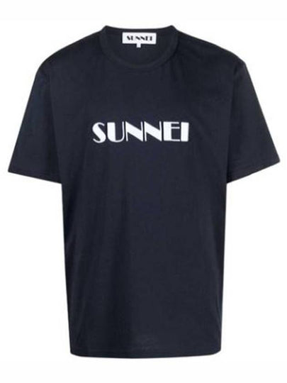 Embroidered Logo Short Sleeve T-Shirt Navy - SUNNEI - BALAAN 2