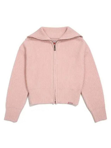 Zip up cardigan pink HBW0003ACZPNK - HUNTER - BALAAN 1