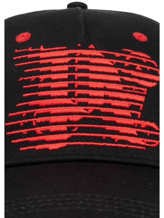 Racing Monogram Embroidered Baseball Cap Hat - PALM ANGELS - BALAAN 5