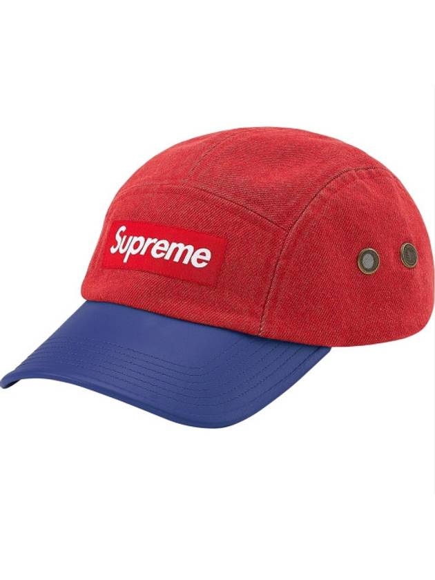 Two Tone Denim Camp Cap Red 2 Tone Denim Camp Cap - SUPREME - BALAAN 1