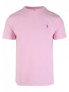 Embroidered Logo Cotton Short Sleeve T-Shirt Pink - POLO RALPH LAUREN - BALAAN 1