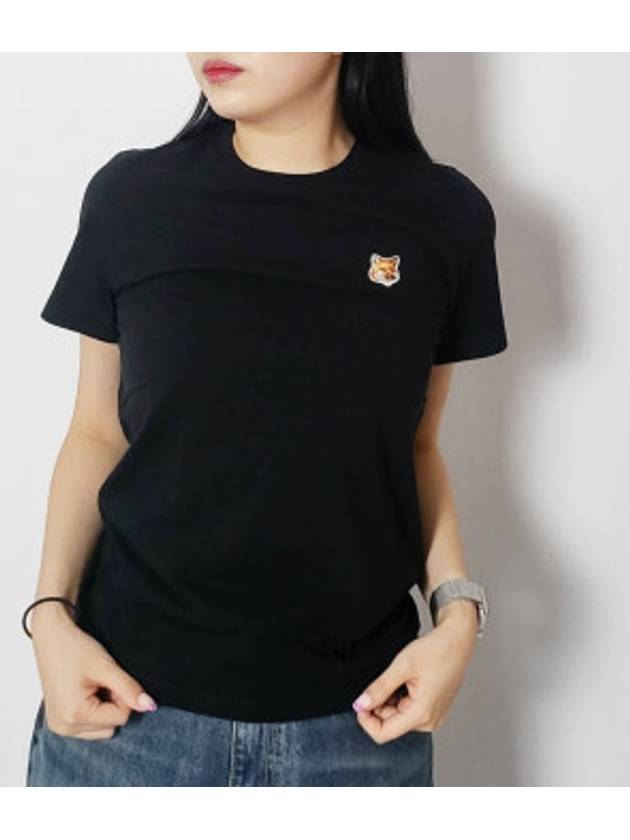 Fox Head Patch Regular Short Sleeve T-Shirt Black - MAISON KITSUNE - BALAAN 2