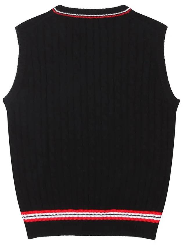 V-neck knit vest OF2002GBBLACK - ONOFF - BALAAN 3