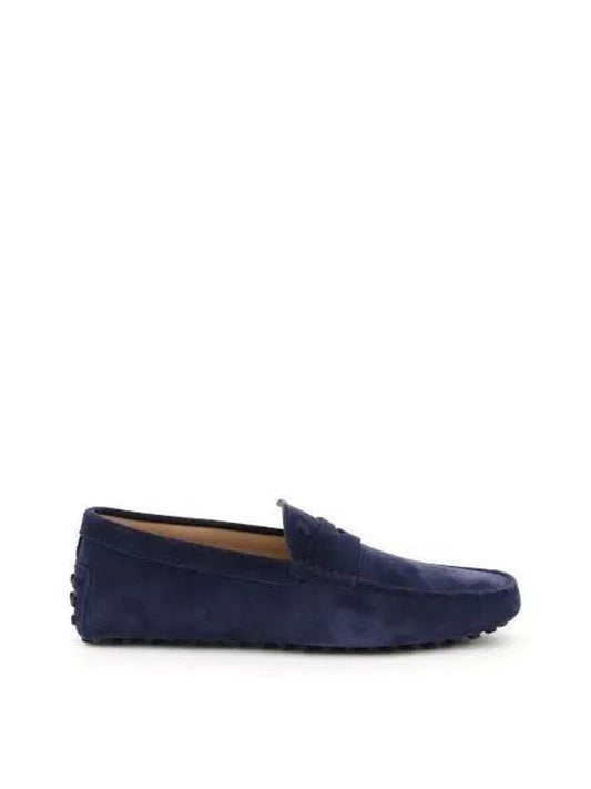 Men's Suede Gommino Driving Shoes Blue - TOD'S - BALAAN 2