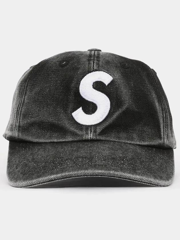 S logo pigment 6 panel men ball cap FW24H28 BLACK - SUPREME - BALAAN 1