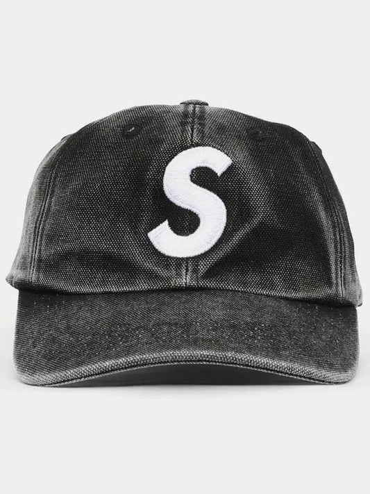 S logo pigment 6 panel men ball cap FW24H28 BLACK - SUPREME - BALAAN 1