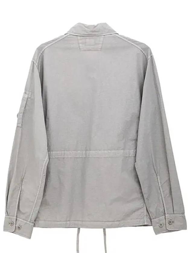 Flat Nylon Utility Over Long Sleeve Shirt Grey - CP COMPANY - BALAAN 3