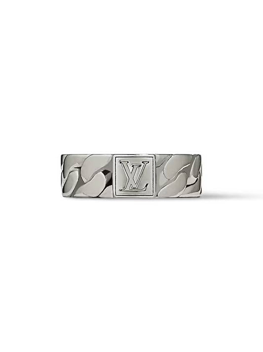 LV Mosaic Chain Ring Silver - LOUIS VUITTON - BALAAN 2