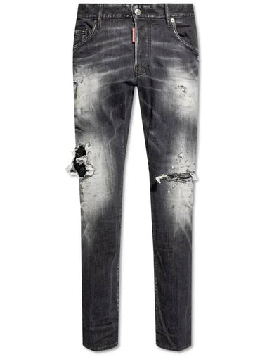 Skater Distressed Jeans Grey - DSQUARED2 - BALAAN 1