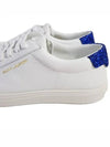 Andy Glitter Leather Low Top Sneakers White Blue - SAINT LAURENT - BALAAN 5