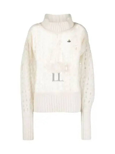 Lacework Jumper Knit Top Cream - VIVIENNE WESTWOOD - BALAAN 2