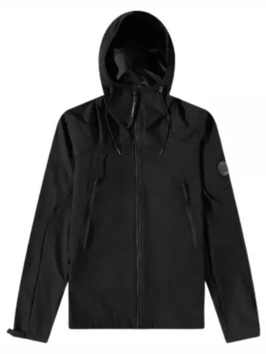 Pro-Tech Ribbed Hooded Jacket Black - CP COMPANY - BALAAN 1