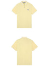Men's Logo Patch Short Sleeve PK Shirt Yellow - STONE ISLAND - BALAAN.