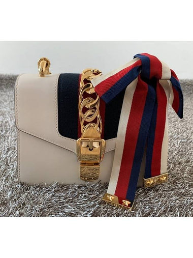 Mini cross chain gold plated Sylvie bag - GUCCI - BALAAN 1