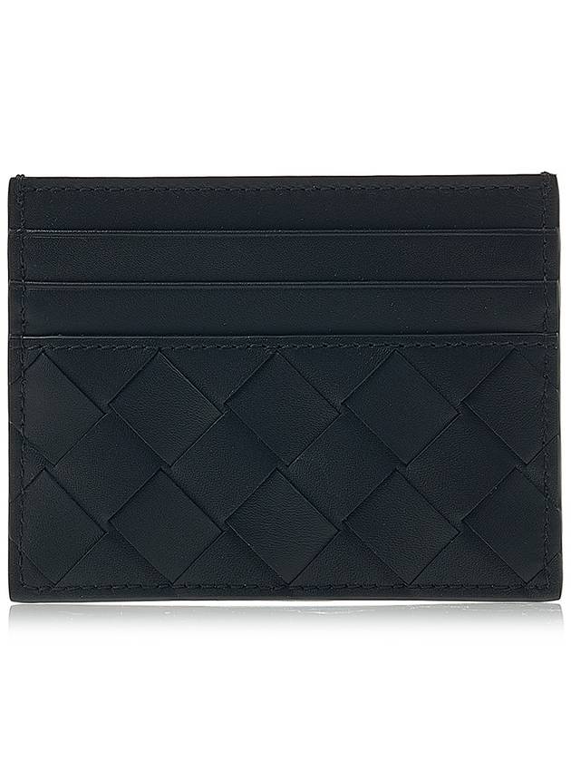 Intrecciato Leather Card Wallet Black - BOTTEGA VENETA - BALAAN 4