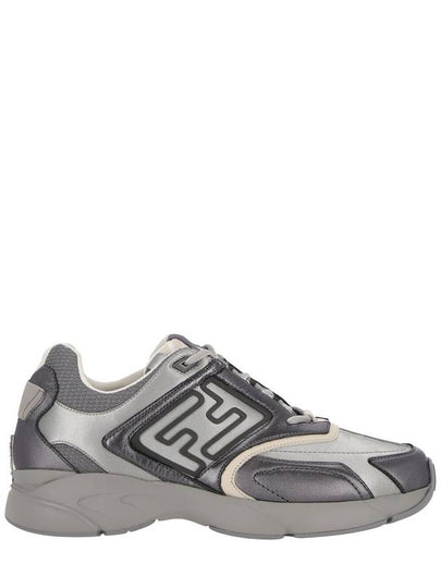 Faster Trainer Low Top Sneakers Grey - FENDI - BALAAN 2