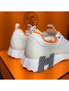 Men's Depart Sneakers White H Gray Orange Two Tone - HERMES - BALAAN 8