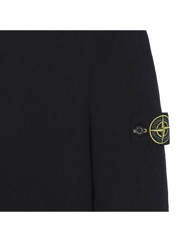 Wappen Patch Crew Neck Knit Top Navy - STONE ISLAND - BALAAN 5