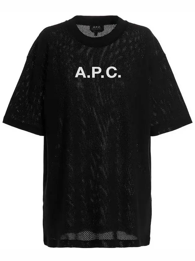 Moran Openwork Short Sleeve T-Shirt Black - A.P.C. - BALAAN 1