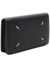 Stitched Leather Card Wallet Black - MAISON MARGIELA - BALAAN 4