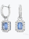 Una Octagon Cut Crystal Drop Earrings Blue - SWAROVSKI - BALAAN 2