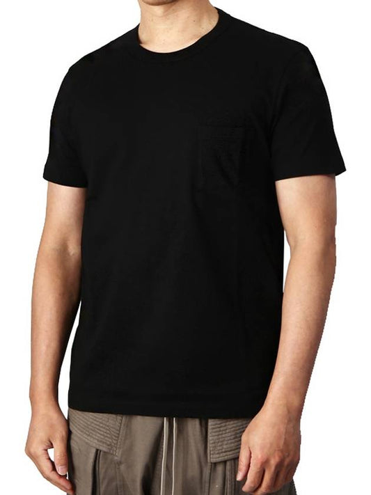 Chest Pocket Short Sleeve T-Shirt Black - TOM FORD - BALAAN 2