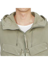 Shell R Mix Goggle Hooded Padded Vest Sage - CP COMPANY - BALAAN 9