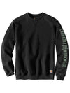 Midweight logo graphic crew neck black sweatshirt 104441 001 - CARHARTT - BALAAN 2