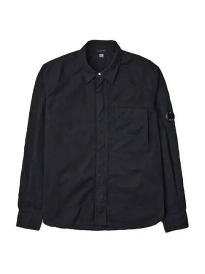 Gabardine Utility Long Sleeve Shirt Black - CP COMPANY - BALAAN 2