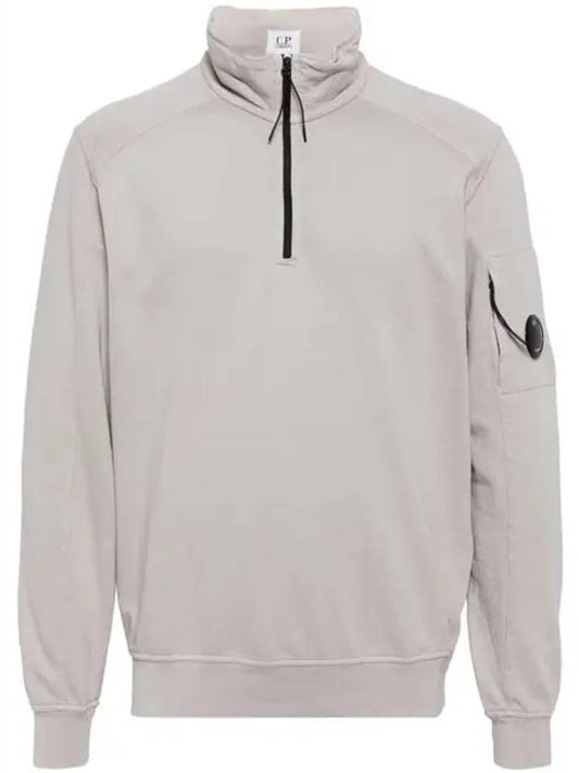 Light Fleece Half Zip-Up Sweatshirt Grey - CP COMPANY - BALAAN 2