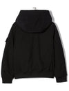 Kids Waffen Hooded Zip Up Jacket Black 751640331 V0029 - STONE ISLAND - BALAAN 3