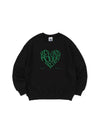 RETRO HEART SWEATSHIRTS BLACK - POLYGRAM - BALAAN 5