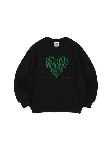 RETRO HEART SWEATSHIRTS BLACK - POLYGRAM - BALAAN 1