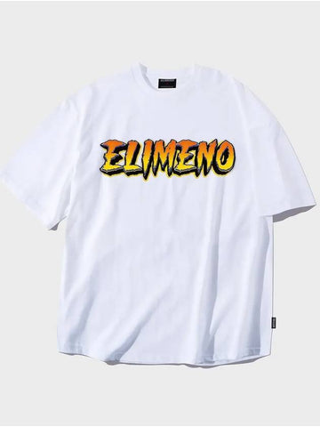 EL Sub Burn Overfit Short Sleeve Tee White - ELIMENO - BALAAN 1