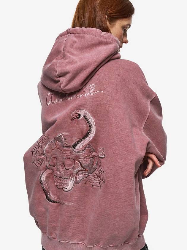 2 WAY Skull Web Pigment Zip-up Hoodie Dusty Pink - CPGN STUDIO - BALAAN 3