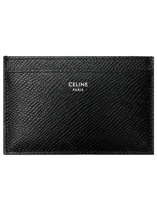 Logo Grain Card Wallet Black - CELINE - BALAAN 2