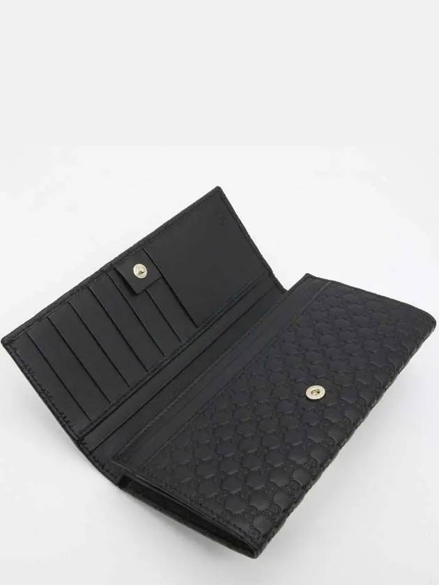 Women's Micro GG Ssima Flap Continental Long Wallet Black - GUCCI - BALAAN 5