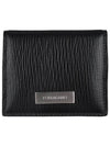 Men's Metal Plate Leather Half Wallet Black - SALVATORE FERRAGAMO - BALAAN 2