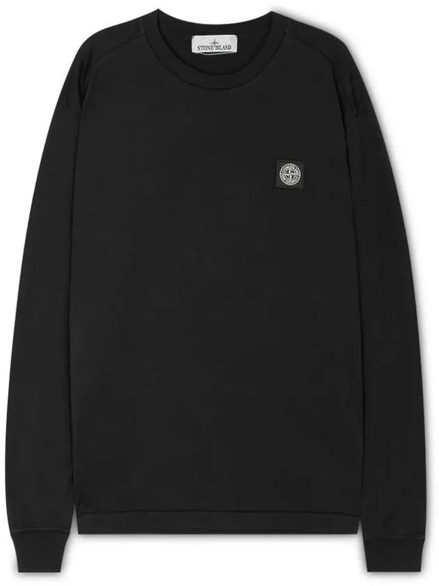 Chest Patch Long Sleeve T-Shirt Black - STONE ISLAND - BALAAN 4