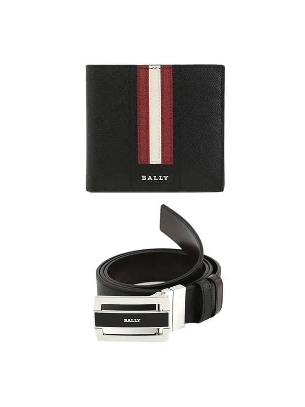 Box Halfwallet Belt Set Black - BALLY - BALAAN 1