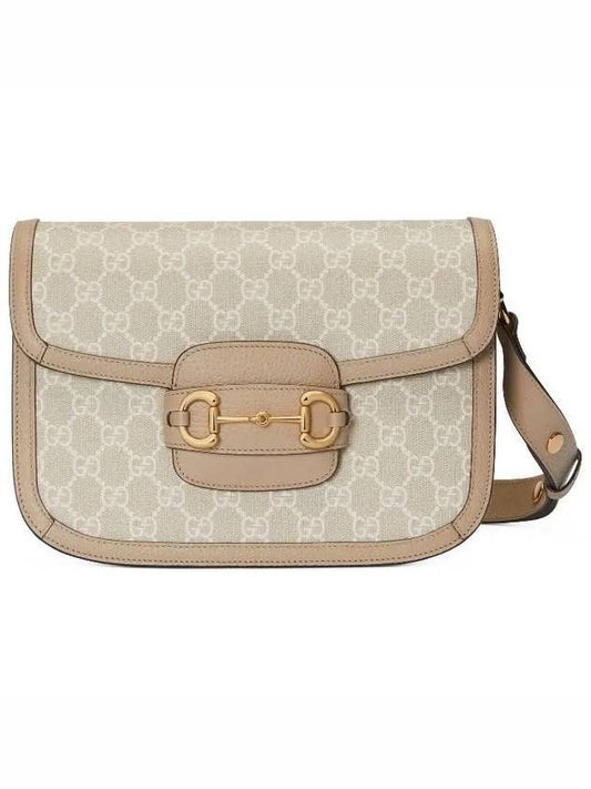 Horsebit 1955 Canvas Small Shoulder Bag White Beige - GUCCI - BALAAN 1