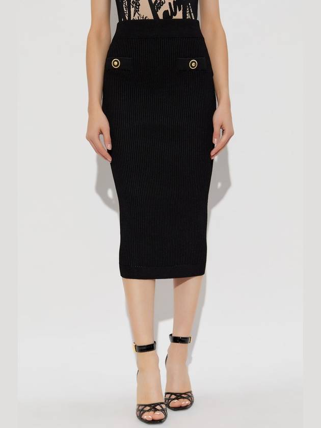 Balmain Pencil Skirt With Pockets, Women's, Black - BALMAIN - BALAAN 3