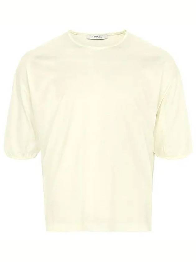 Mercerised Jersey Short Sleeve T-Shirt Yellow - LEMAIRE - BALAAN 2